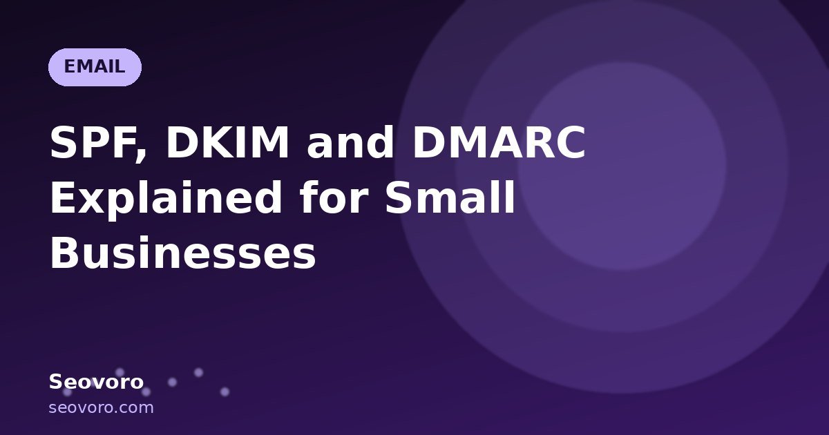 SPF, DKIM and DMARC Explained for Small Businesses
