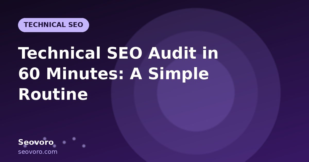 Technical SEO Audit in 60 Minutes: A Simple Routine