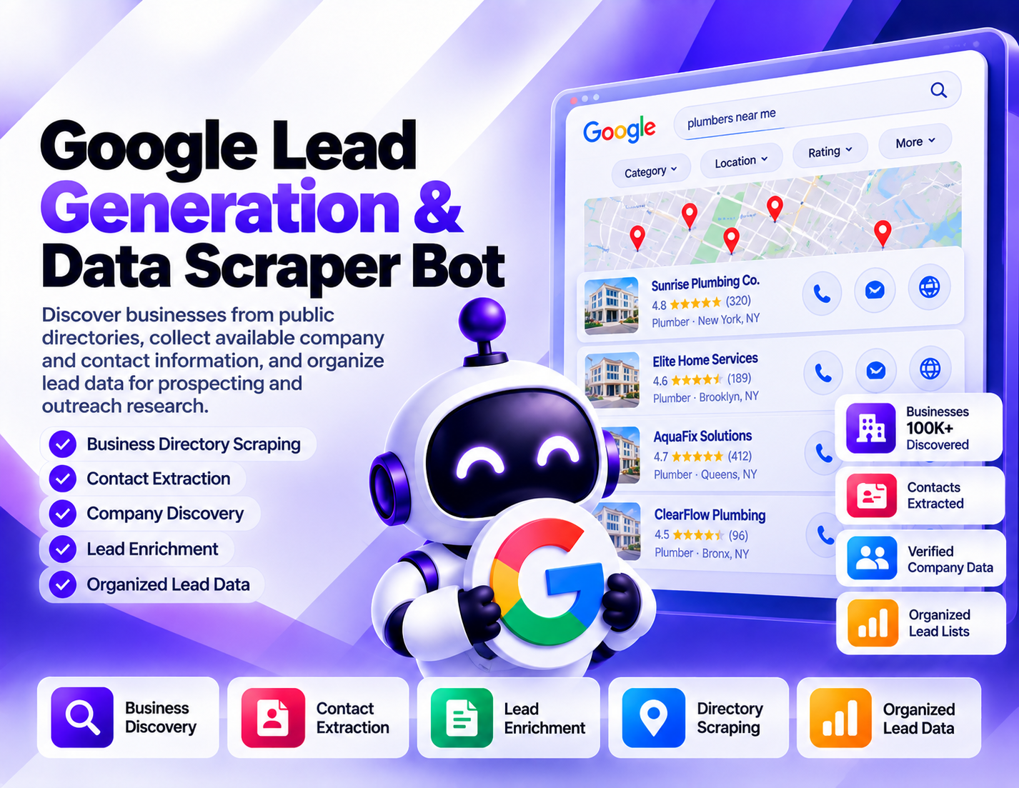 Google Lead Generation & Data Scraper Bot