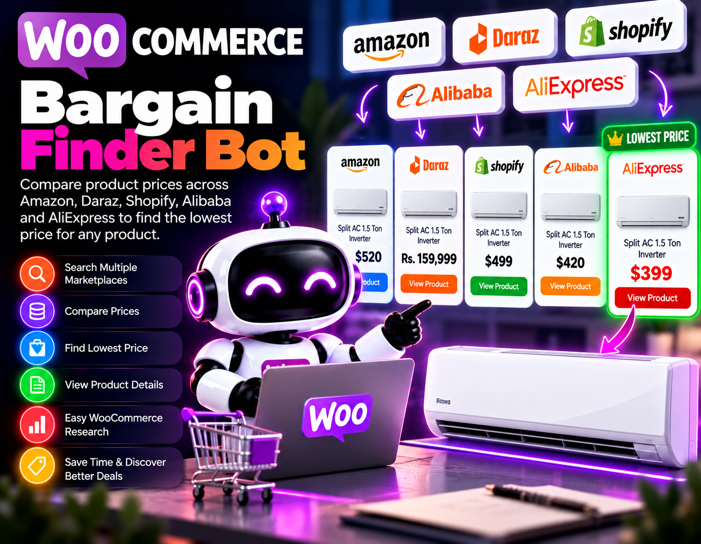 WooCommerce Bargain Finder Bot