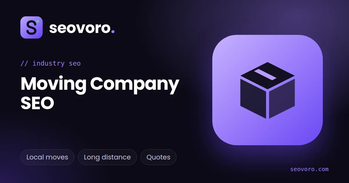Moving company SEO illustration: a stacked box icon for movers