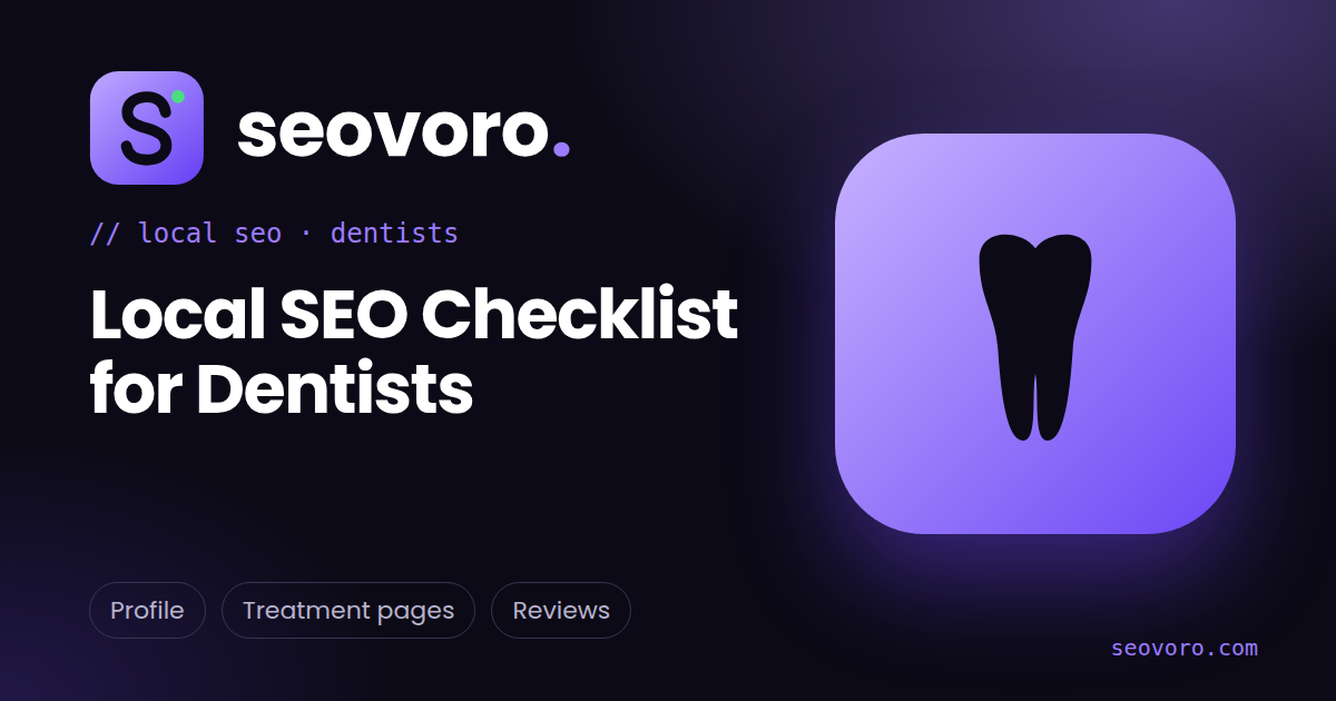 Local SEO Checklist for Dentists (2026)